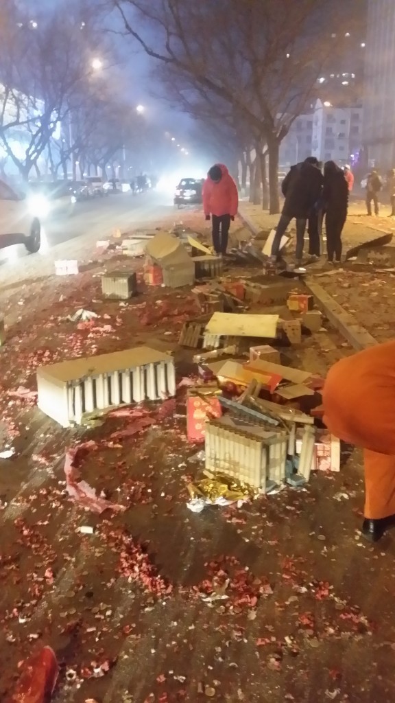 Fireworks detritus CNY Beijing 2016